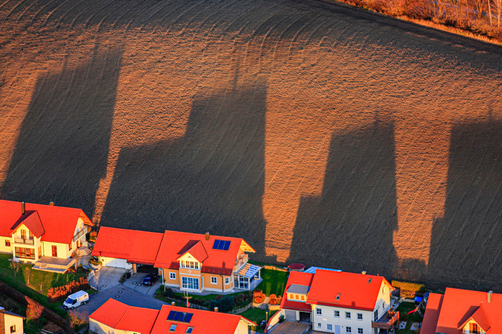 Housing estate in the evening light