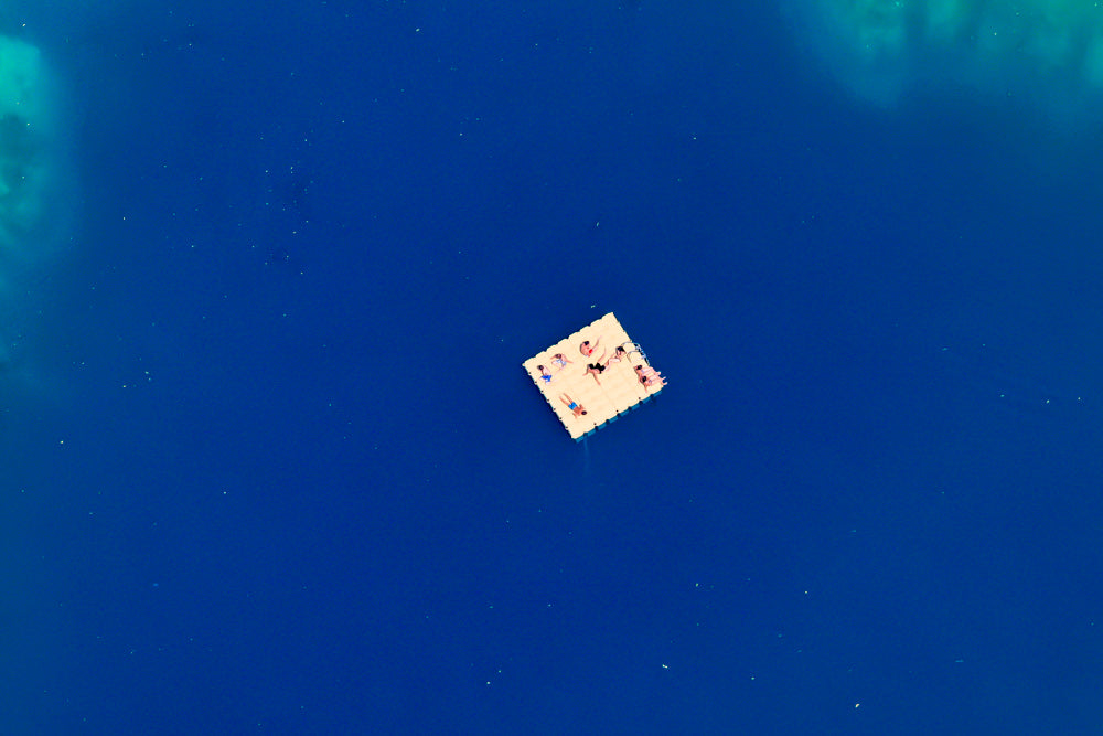 Quadratische Insel im Bergfeldsee