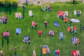 Sonnenbadende im Aquapark