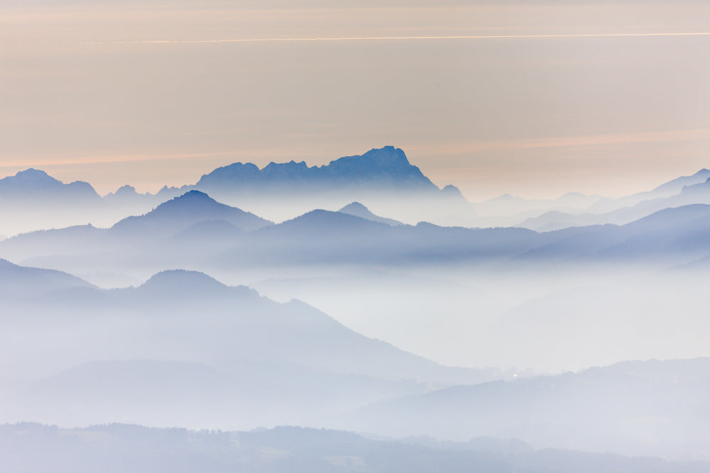 Zugspitze über Nebellandschaft