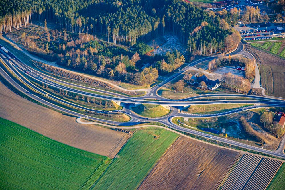 Roundabout northeast of Dasing