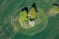 Round island in the cornfield