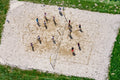 Schulstunde Volleyball auf dem Sandplatz