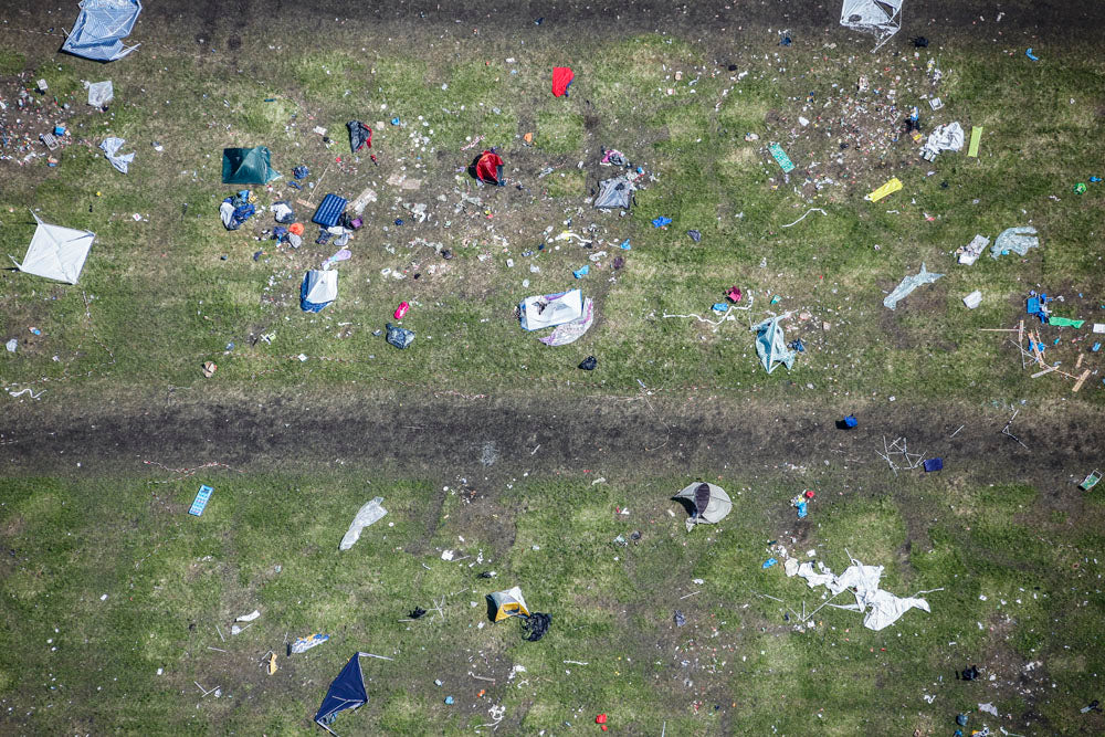 Überreste eines Festivals
