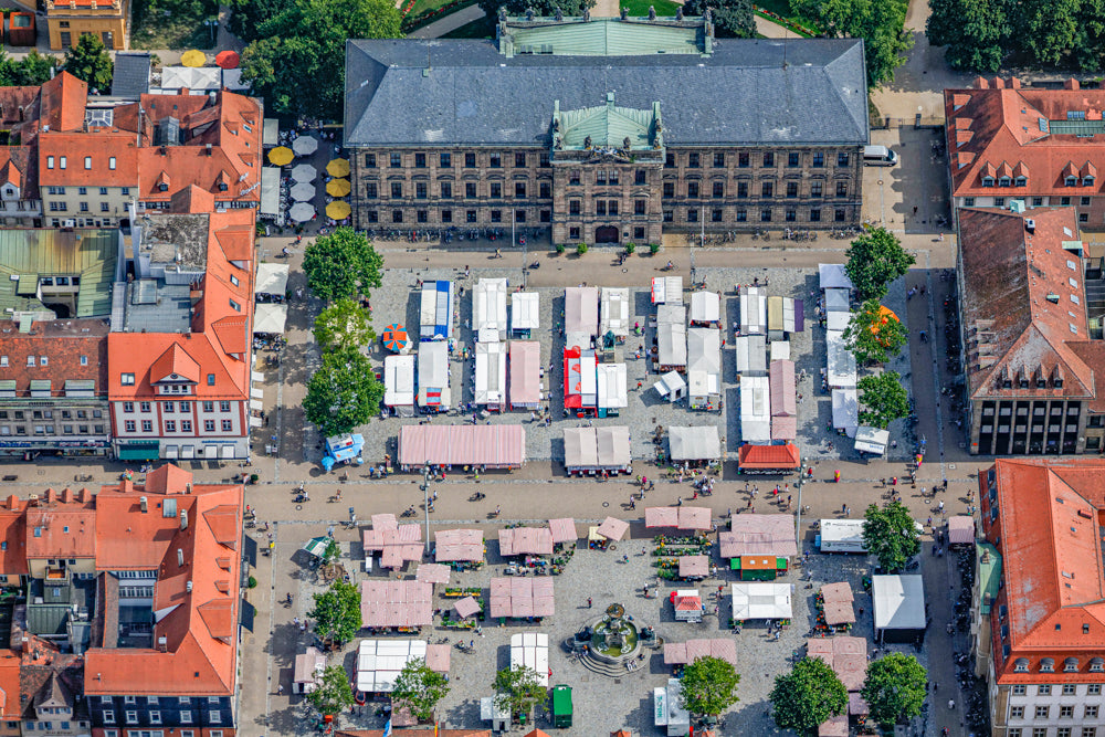 Marktplatz und Schloßplatz  Erlangen