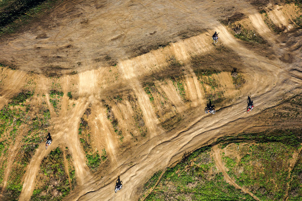 Motocross track on the hill