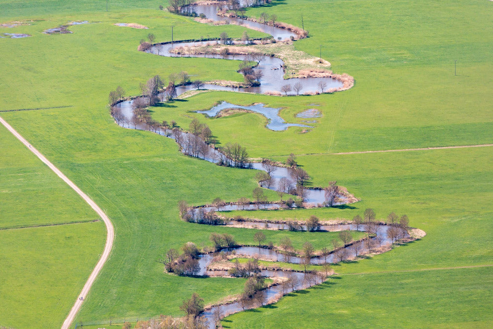 Wörnitz River bends near Wassertrüdingen