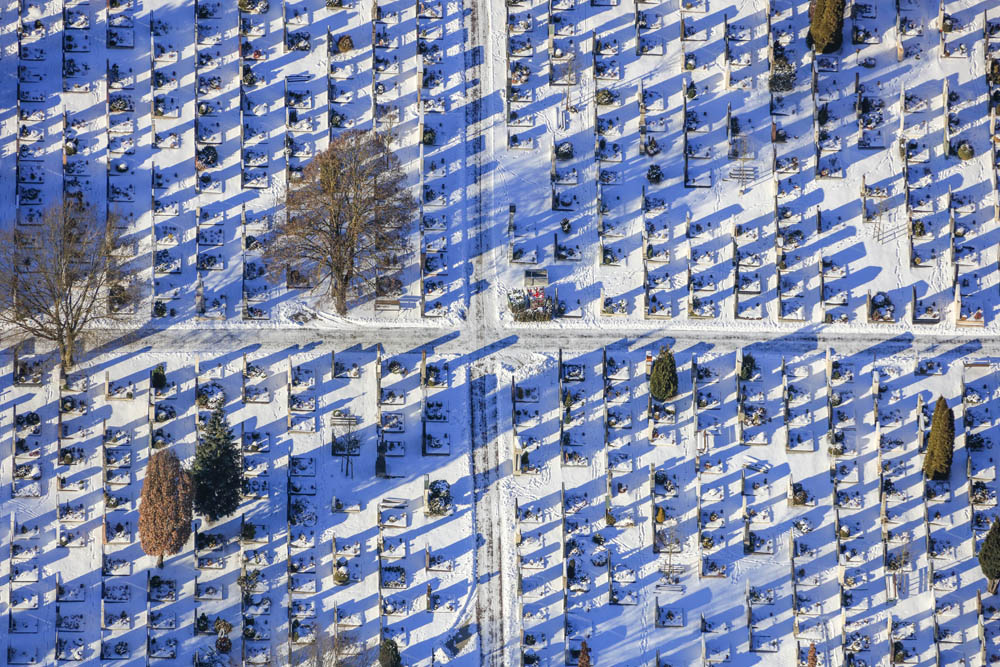 Cemetery in the snow