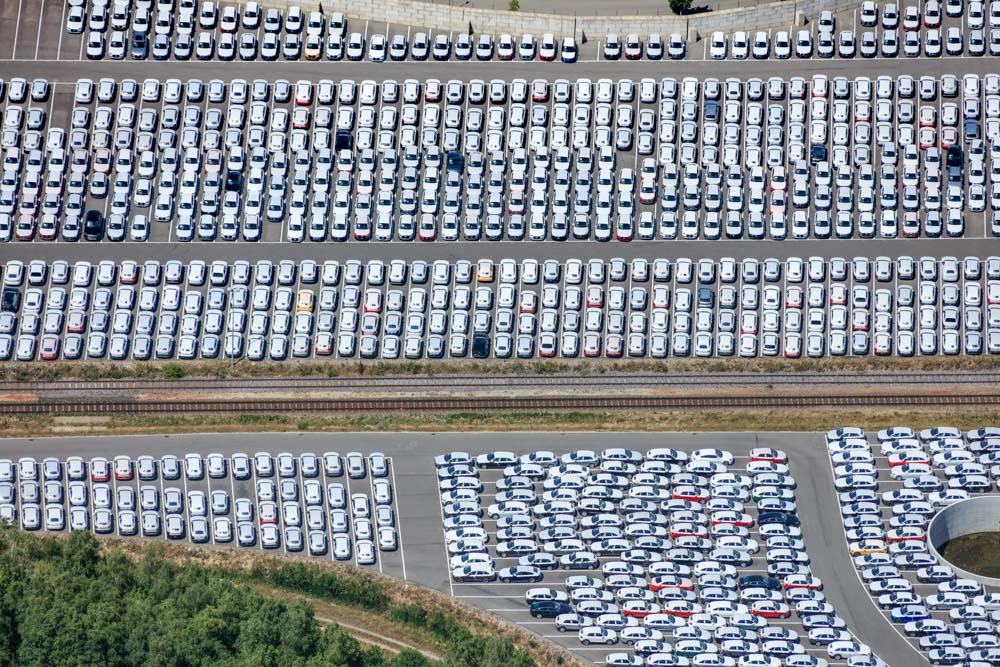 Abstellfläche für Audi-Neufahrzeuge