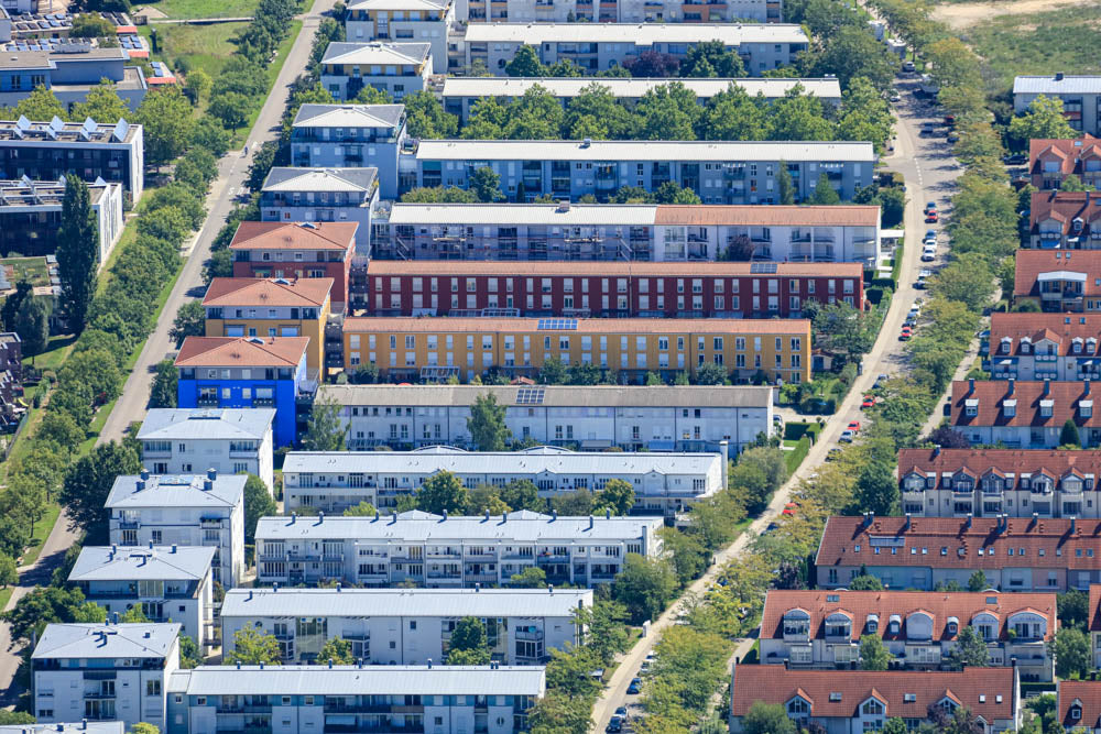 Wohnblocks an der Cusanusstraße