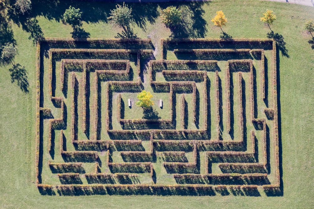 Heckenlabyrinth im Kurpark