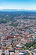 München mit Alpenpanorama