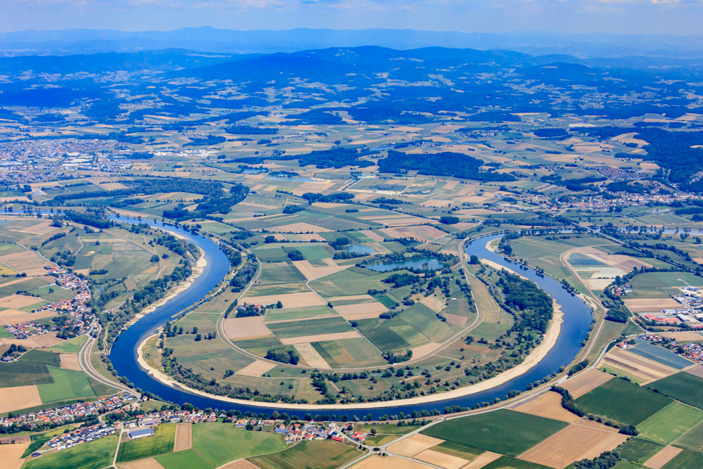 Donauschleife bei Niedrigwasser