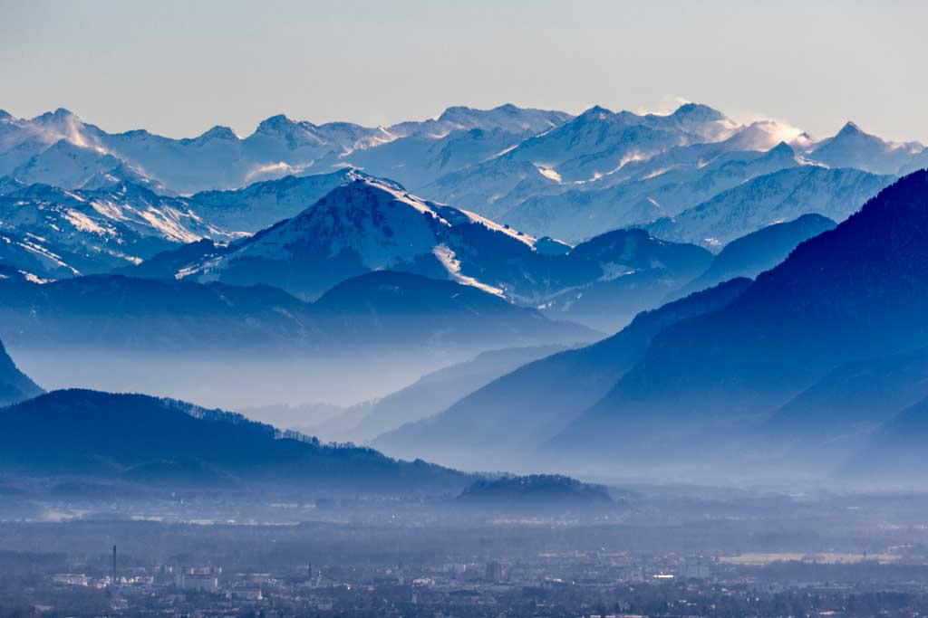 Alpine panorama in the Inn Valley
