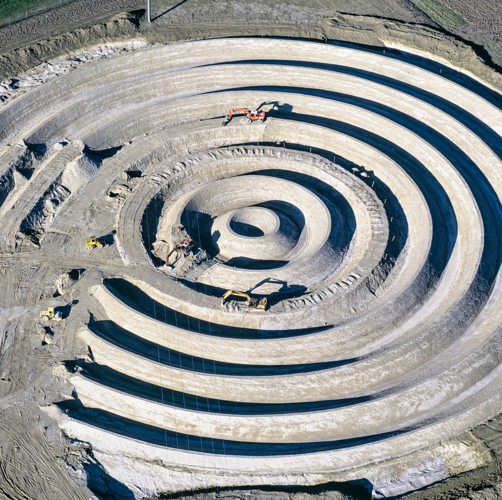 Baustelle Erdzeichen am Flughafen München