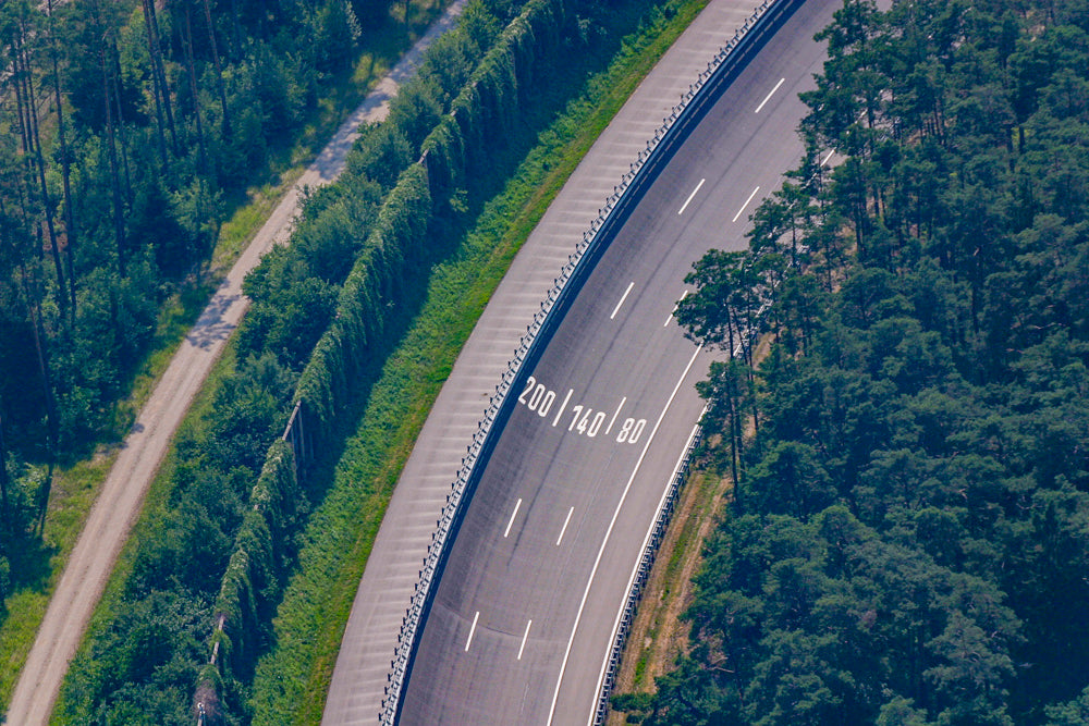 Schnellfahrstrecke im Audi Testgelände
