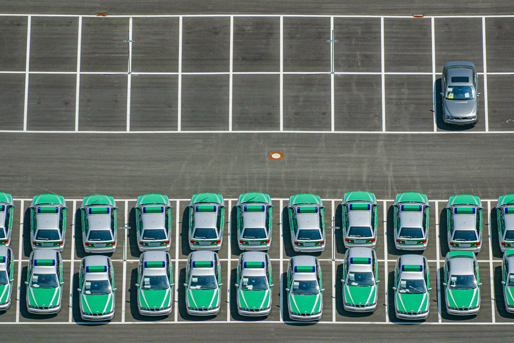 Grüne Neuwagen