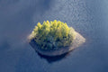 Island in the Frauenau drinking water reservoir 