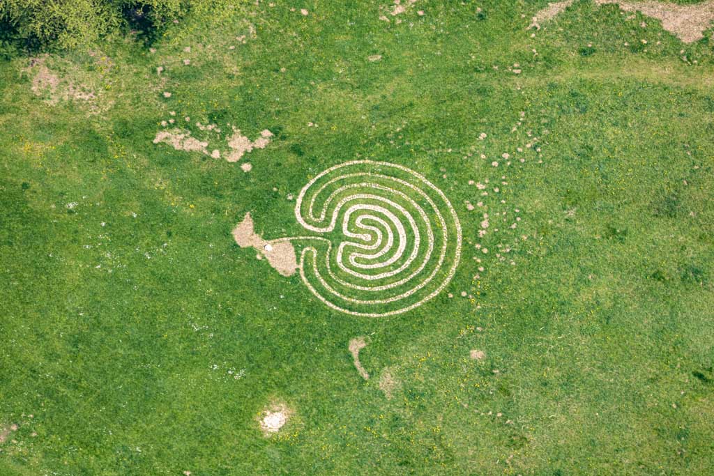 Small maze on the meadow