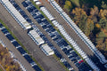 Rows of vehicles for car rental 