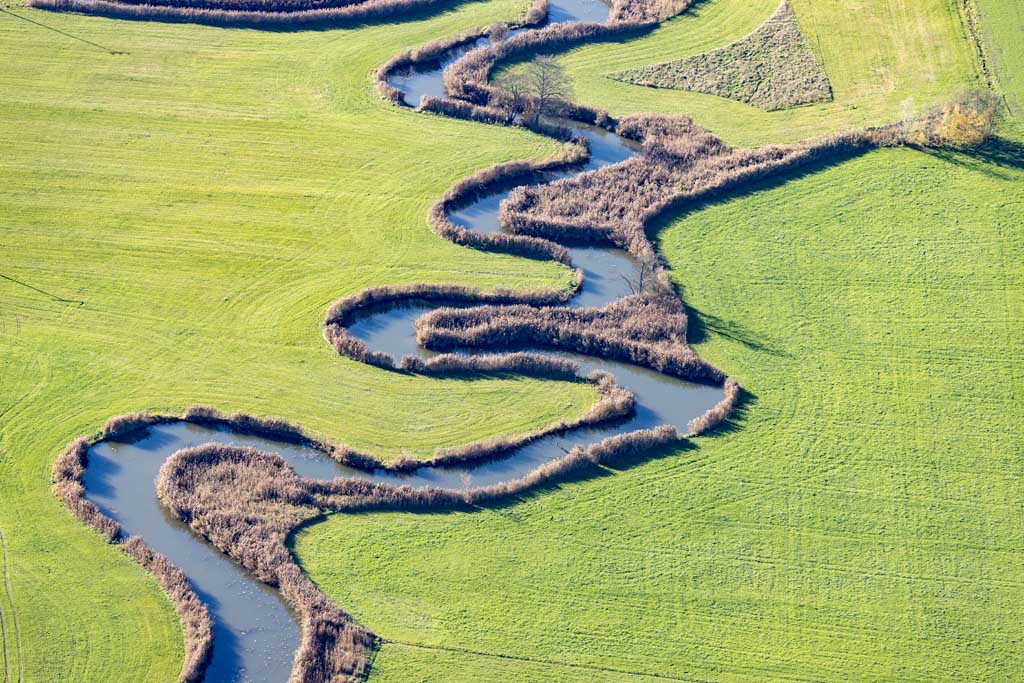 Meandering of the Wieseth near Bechhofen 