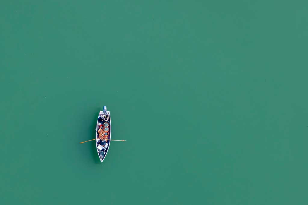 Fischerboot auf dem Kochelsee