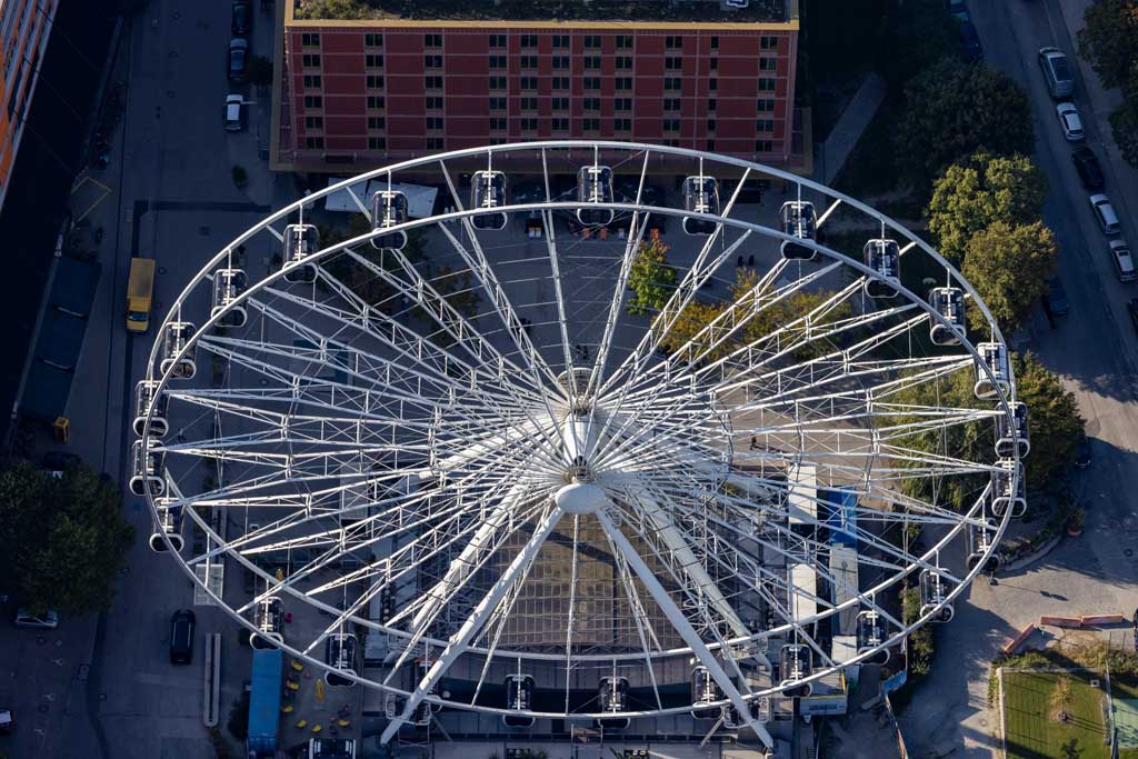 Umadum Ferris wheel in the Werksviertel district in Munich 