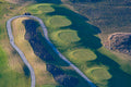 Golfplatz im Abendlicht