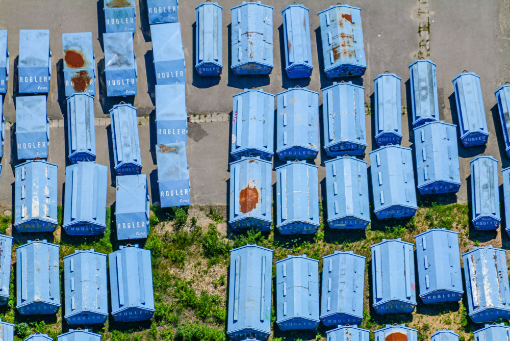 Blaue Container