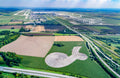 Erdzeichen am Flughafen München