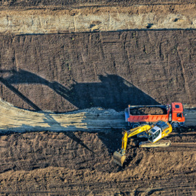 Erdarbeiten der archäologischen Ausgrabung norwestlich Poing - Klaus Leidorf