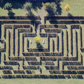 Heckenlabyrinth im Kurpark von Bad Windsheim - Klaus Leidorf