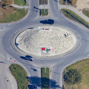 Kreisverkehr mit Wappen - Klaus Leidorf