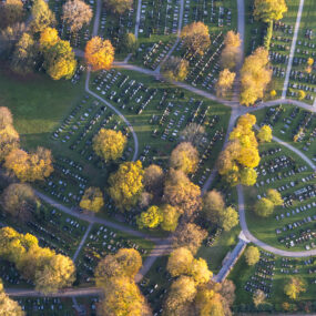 Luftaufnahme vom Nordfriedhof in Landshut-Hascherkeller - Klaus Leidorf
