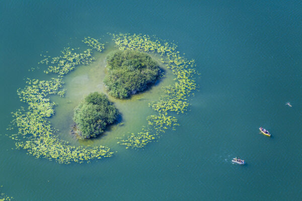 Luftaufnahme von der Insel im Soyensee - Klaus Leidorf
