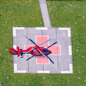 Rettungshubschrauber am Klinikum Landshut - Klaus Leidorf